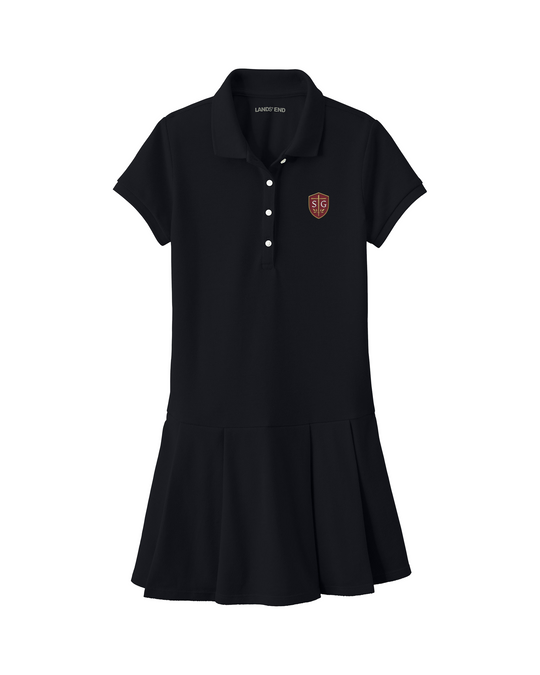 SG Shield Girls Polo Dress - Black