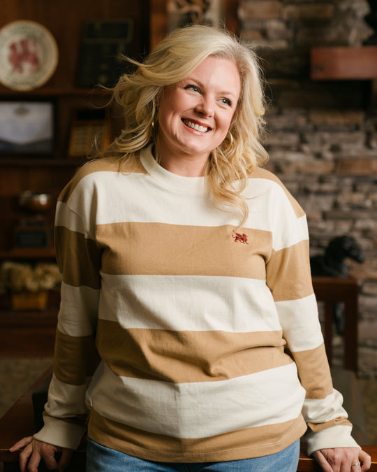 Gold Stripe Gryphon Pullover