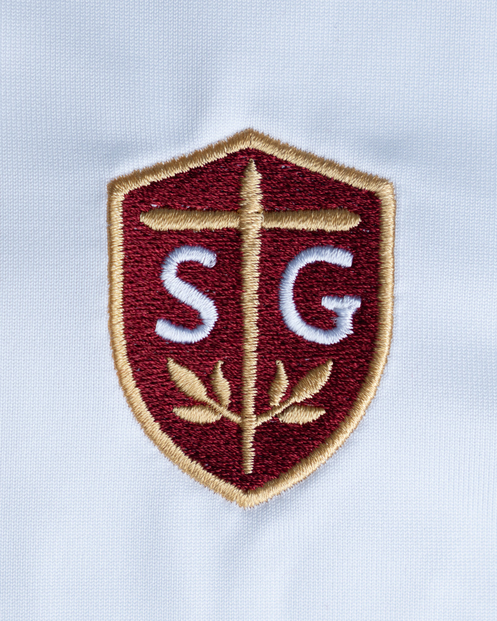 SG Shield Girls Long Sleeve Polo - White
