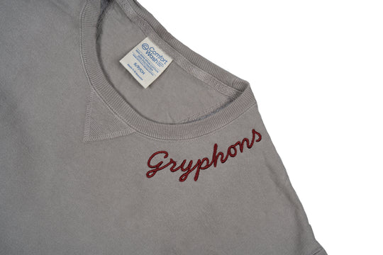 Grey Embroidered Crewneck