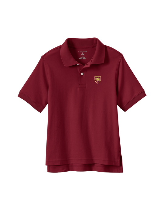 Gryphon Short Sleeve Cotton Polo - Garnet