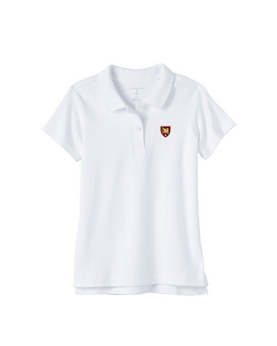 Gryphon Girls Short Sleeve Polo - White
