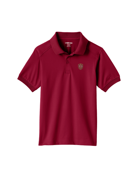 SG Shield Short Sleeve Performance Polo - Garnet