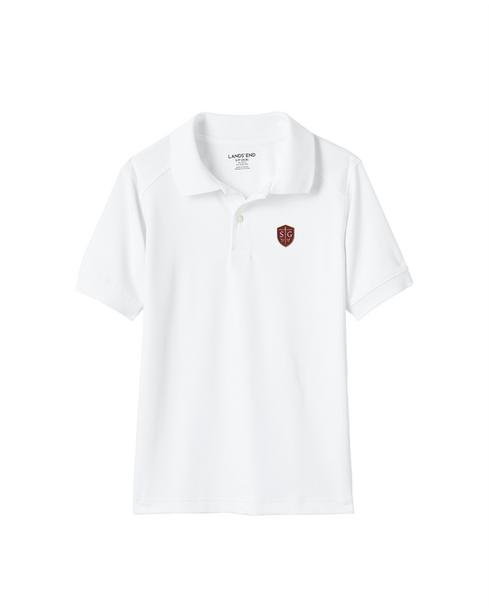 SG Shield Short Sleeve Performance Polo - White